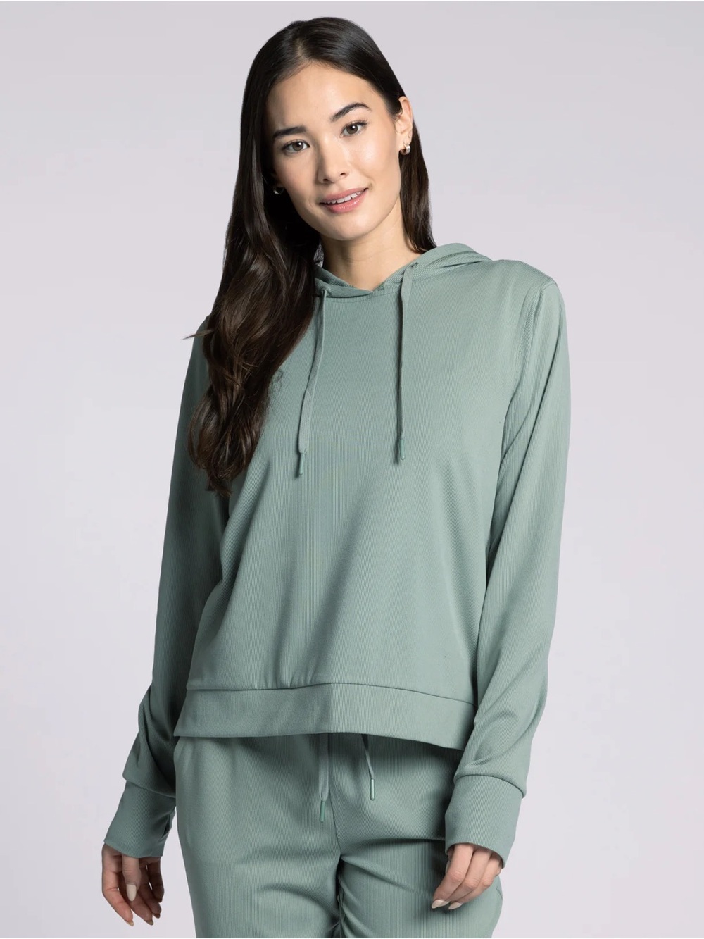 Mondetta Sage Green Pullover Athletic Hoodie Lightweight Oversized